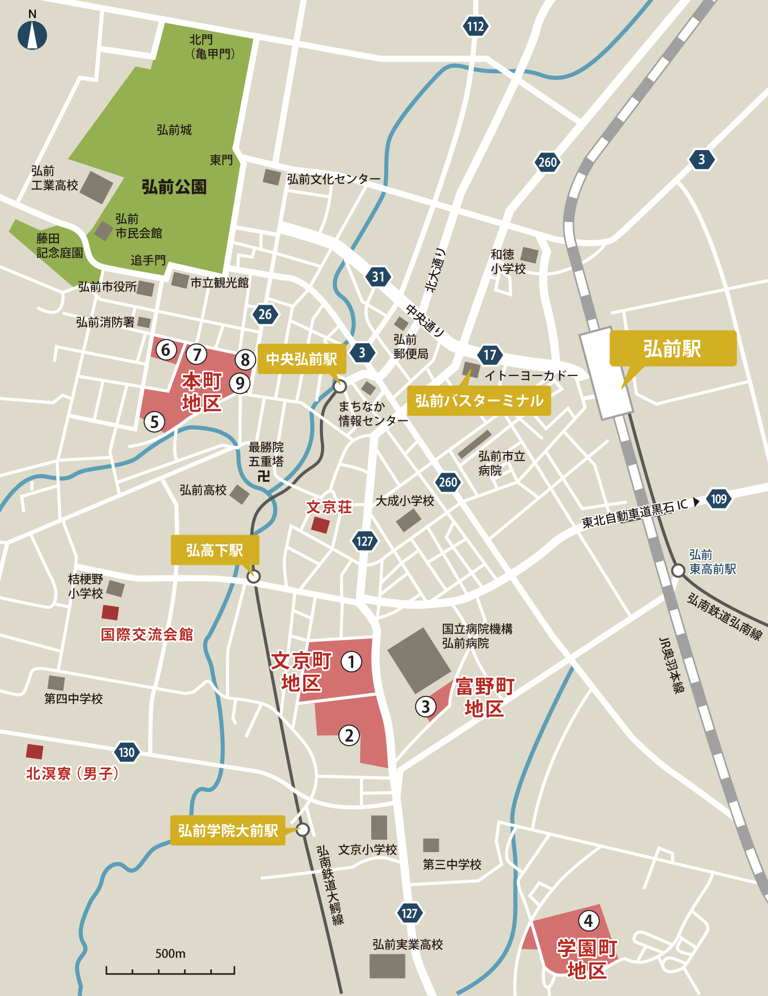 弘前大学キャンパスマップ