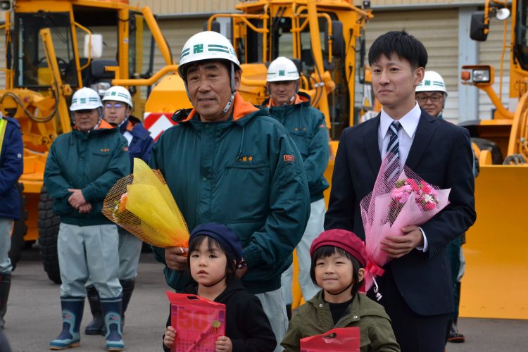 花束贈呈記念写真