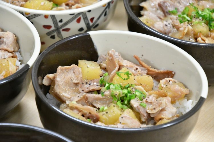 りんご豚丼