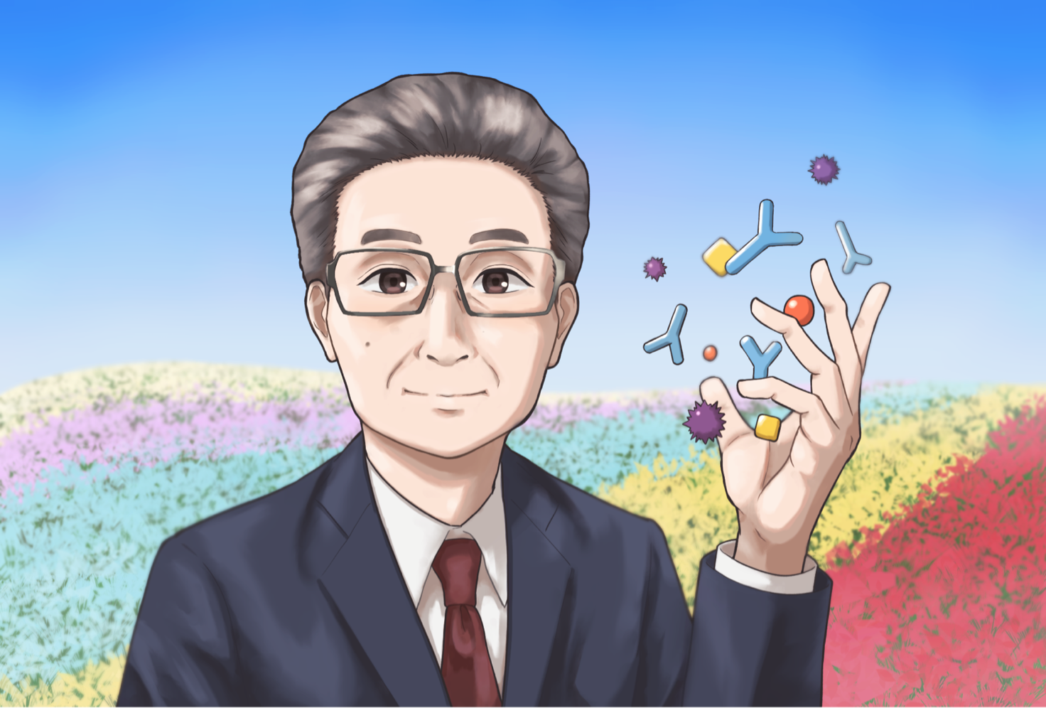 福田学長イラスト