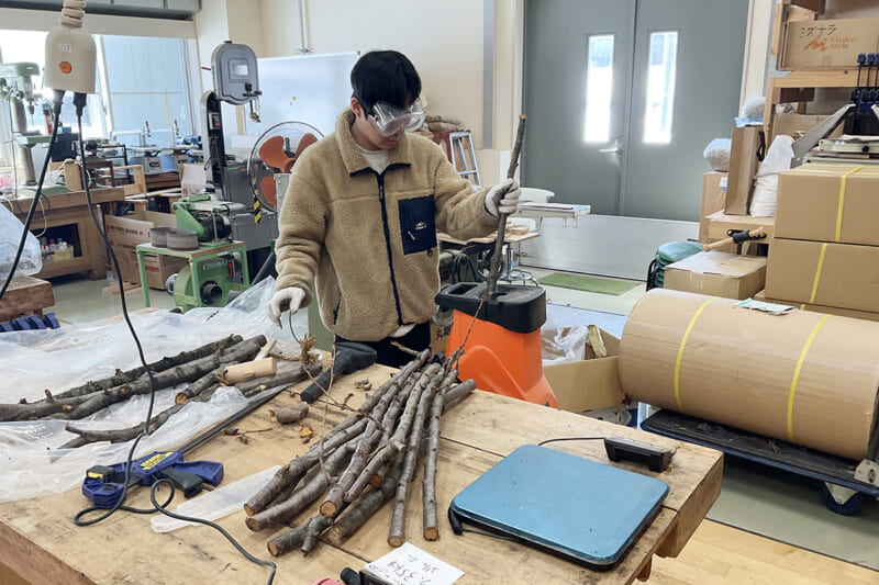 ②チップ化の様子