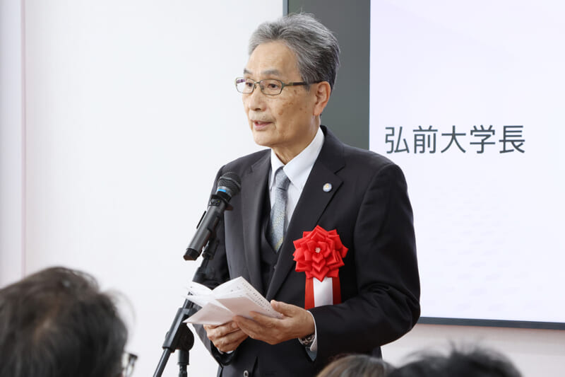 福田学長による挨拶