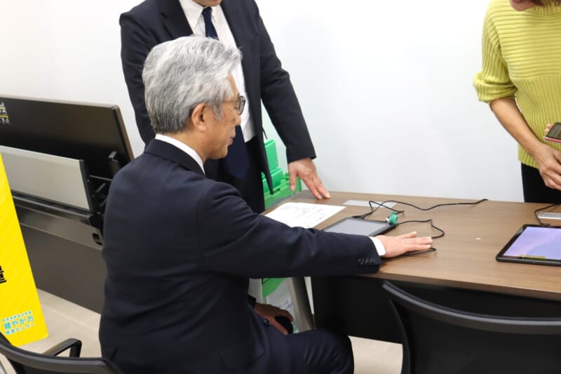 野菜摂取レベル測定の体験