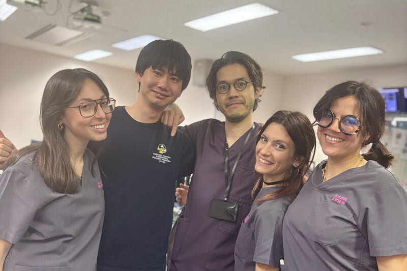 医学部附属病院医師とカターニャ大学病院医師の集合写真