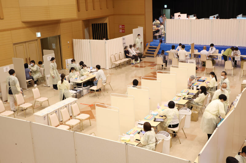 健診会場の岩木文化センターあそべーる